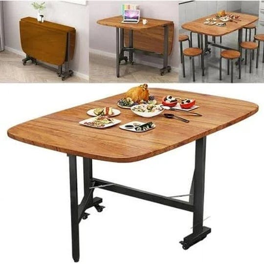 outate-drop-leaf-dining-table-solid-wooden-foldable-kitchen-table-with-6-wheels-for-dining-room-brow-1