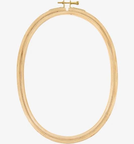 Oval Wood Embroidery Hoop: Perfect for Crafting & DIY Decor | Image