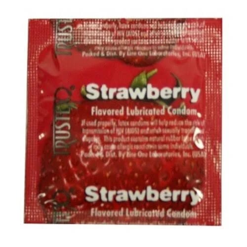 Strawberry-Flavored Lubricated Condoms by Trustex | Image