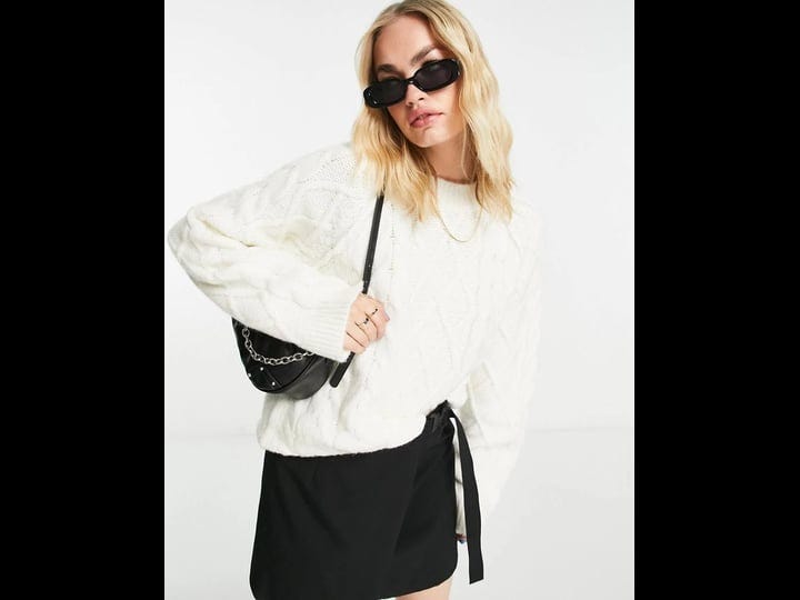 asos-design-crew-neck-sweater-with-cable-in-cream-white-1