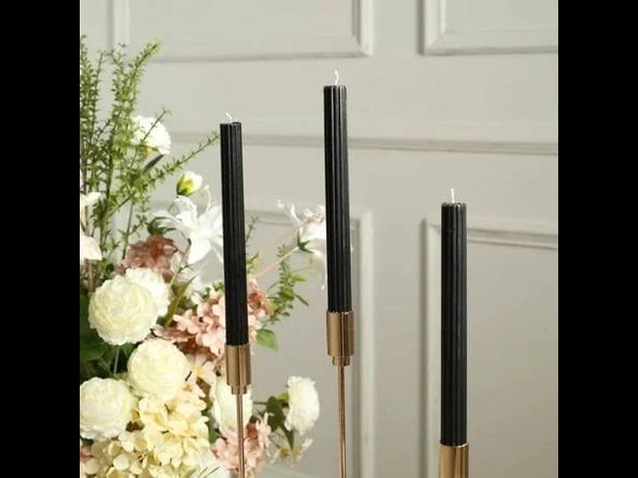 efavormart-5-pack-9-inch-black-premium-unscented-ribbed-wick-taper-candles-tall-ribbon-wax-dinner-ca-1