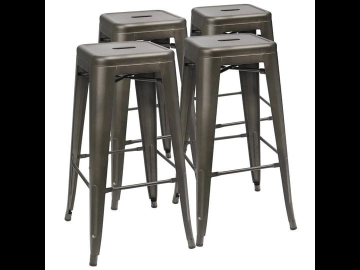 furmax-30-inches-gun-metal-bar-stools-high-backless-stools-indoor-outdoor-stackable-stoolsset-of-5