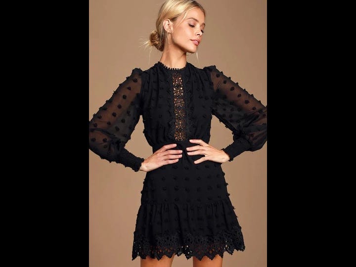 lulus-lust-or-love-black-embroidered-lace-long-sleeve-dress-size-x-small-100-polyester-1