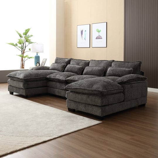 110-63-sectional-sofa-cloud-couch-for-living-room-modern-chenille-u-shaped-couch-sleep-chaise-grey-1
