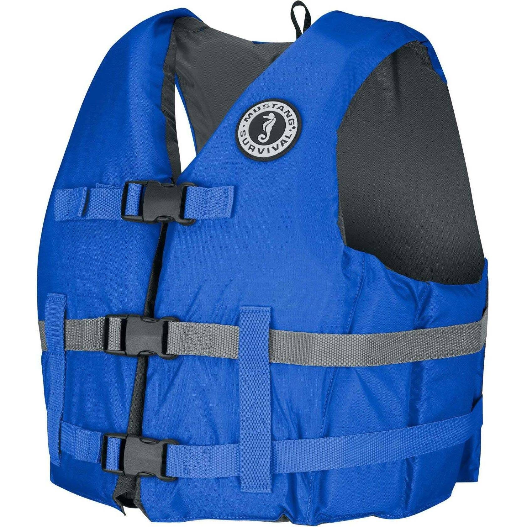 Mustang Livery Blue Foam Vest - Life-Saving Protection | Image