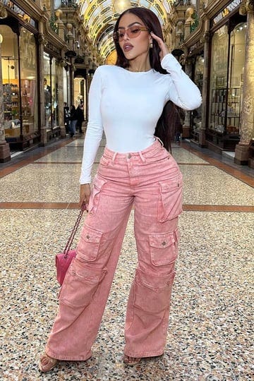 womens-lily-high-rise-cargo-jeans-in-pink-size-0-fashion-nova-1