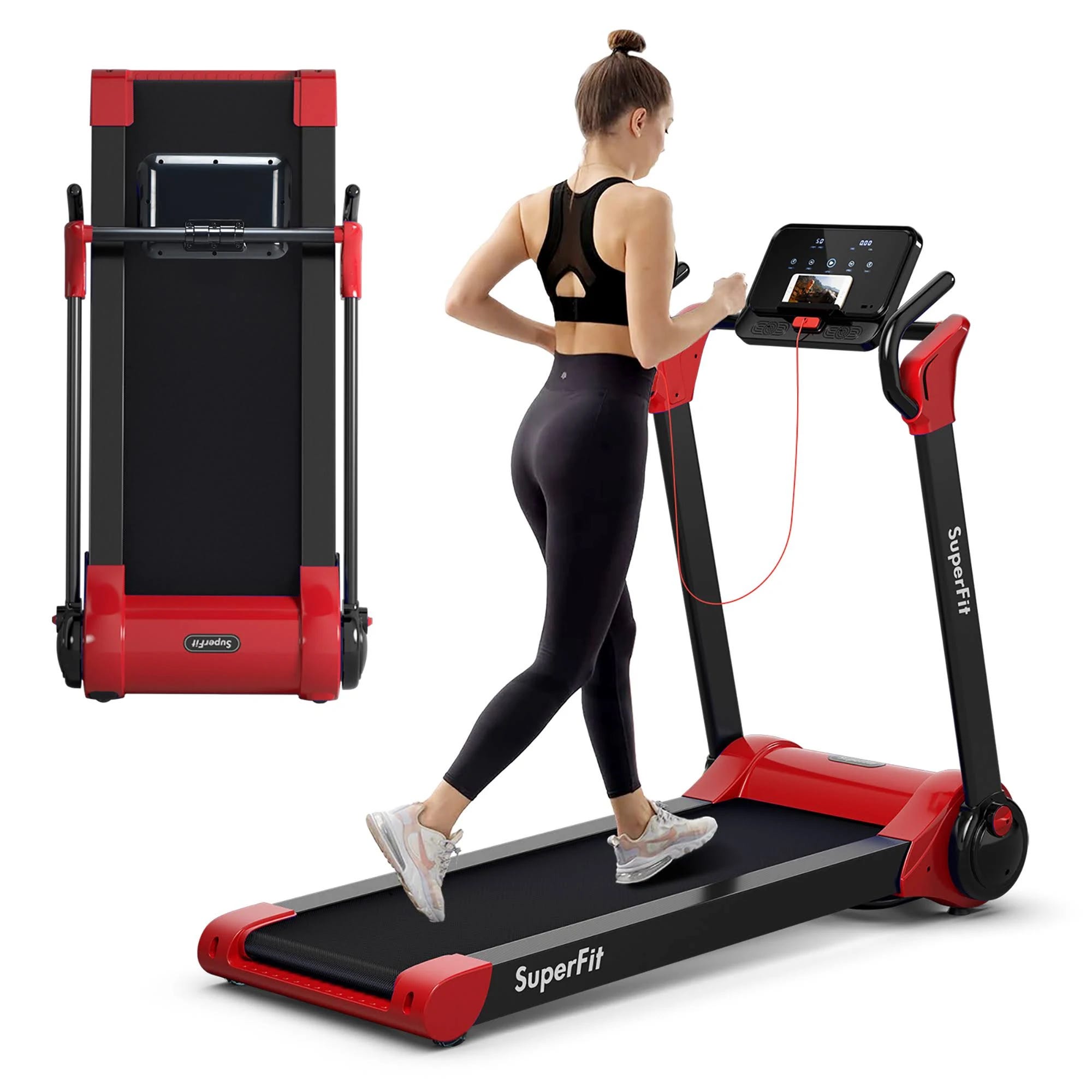 SuperFit Portable Folding Electric Treadmill for Running | Image
