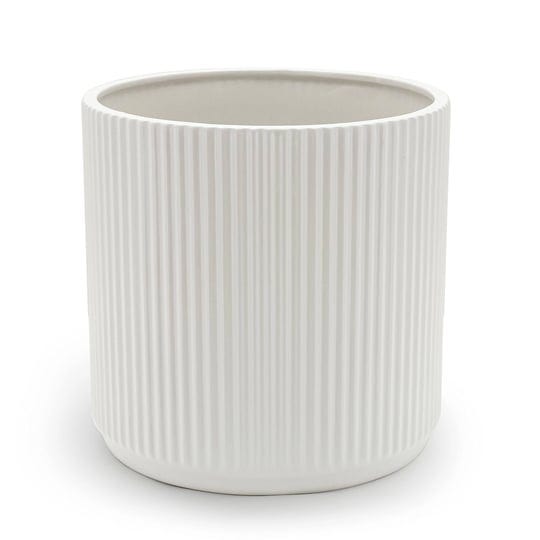 amazon-basics-fluted-ceramic-round-planter-8-inch-white-1