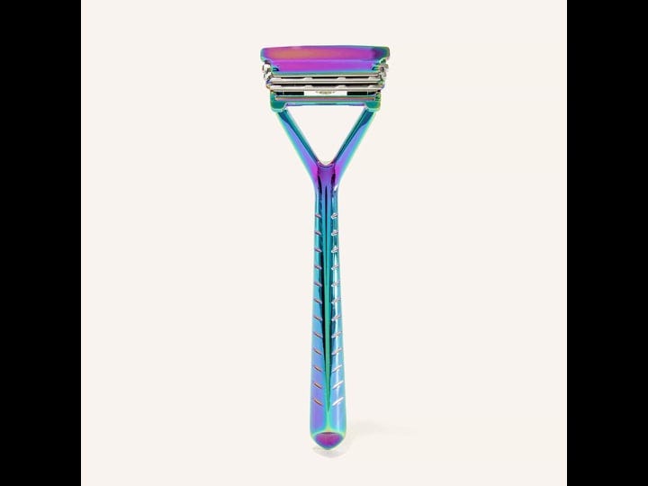 pivoting-head-stainless-steel-razor-sustainable-razor-leaf-shave-rainbow-prism-1