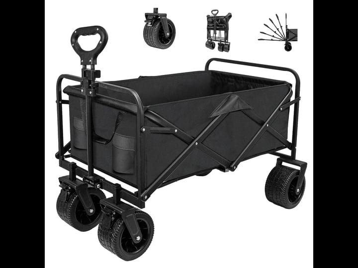 szhlux-collapsible-foldable-wagonbeach-wagon-with-big-wheels-for-sandutility-grocery-wagon-with-side-1