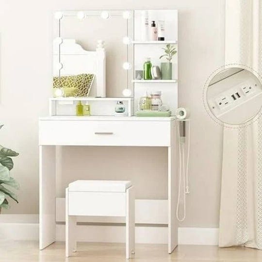 veanerwood-makeup-vanity-table-with-lighted-mirror-power-strip-white-vanity-set-with-hair-dryer-rack-1