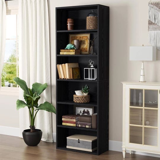 6-tier-wooden-tall-bookshelf-high-bookcase-70-inch-floor-standing-black-1