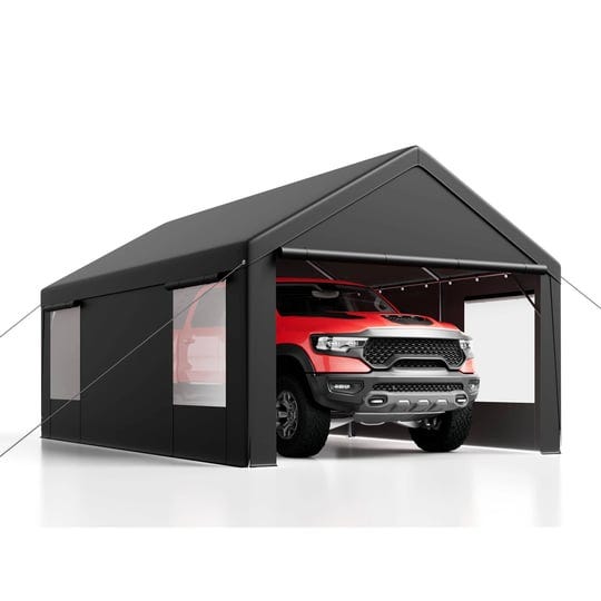 luckyberry-10x-20-heavy-duty-carport-with-roll-up-ventilated-windows-portable-garage-with-removable--1
