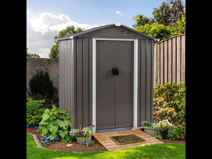 shintenchi-5x3-ft-outdoor-storage-shedwaterproof-metal-garden-sheds-with-lockable-double-doorweather-1