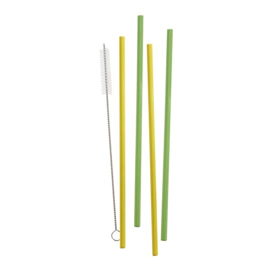 ginger-ray-reusable-metal-straws-4-matte-yellow-and-green-stainless-steel-4ct-1