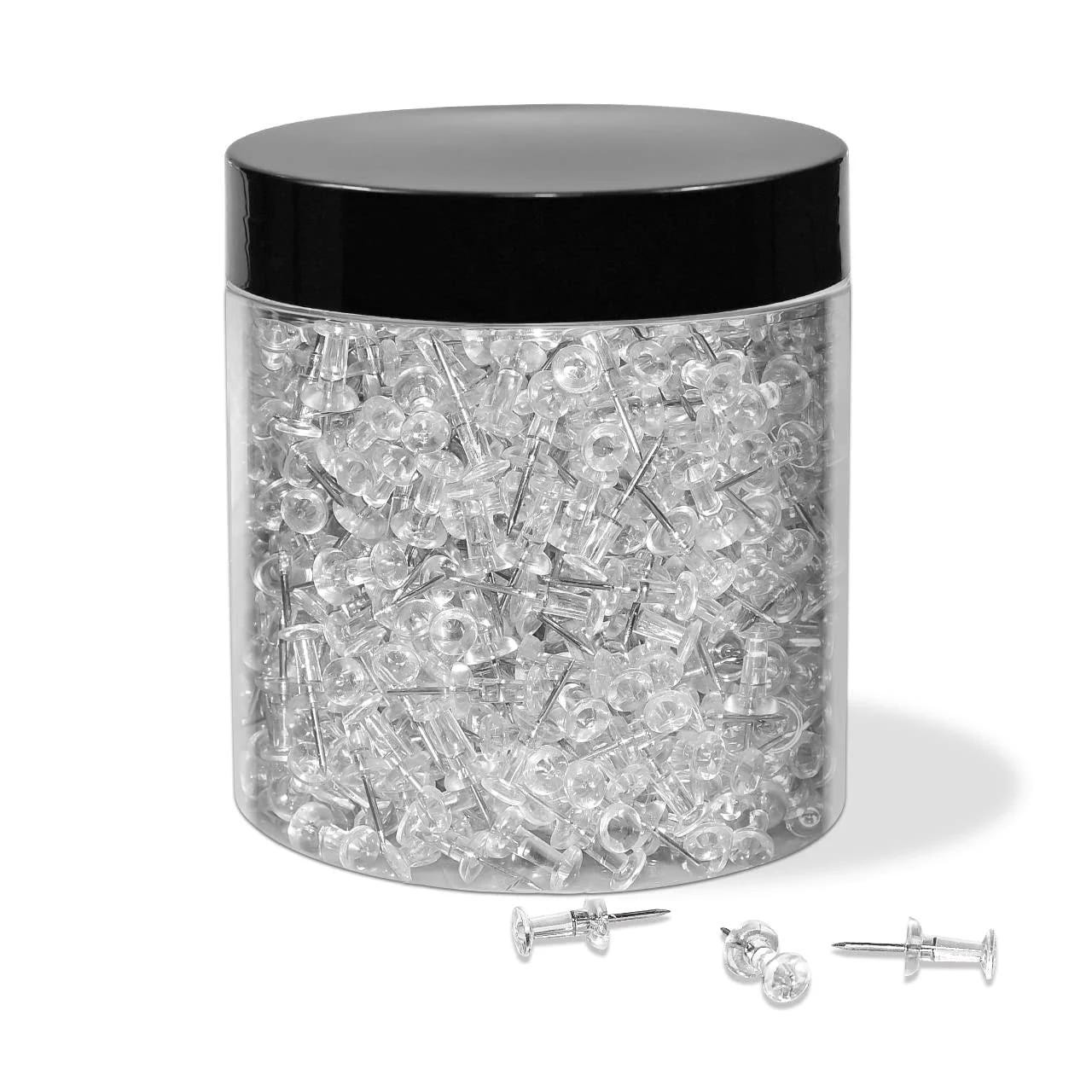 Plastic Push Pins and Thumb Tacks Set | Image