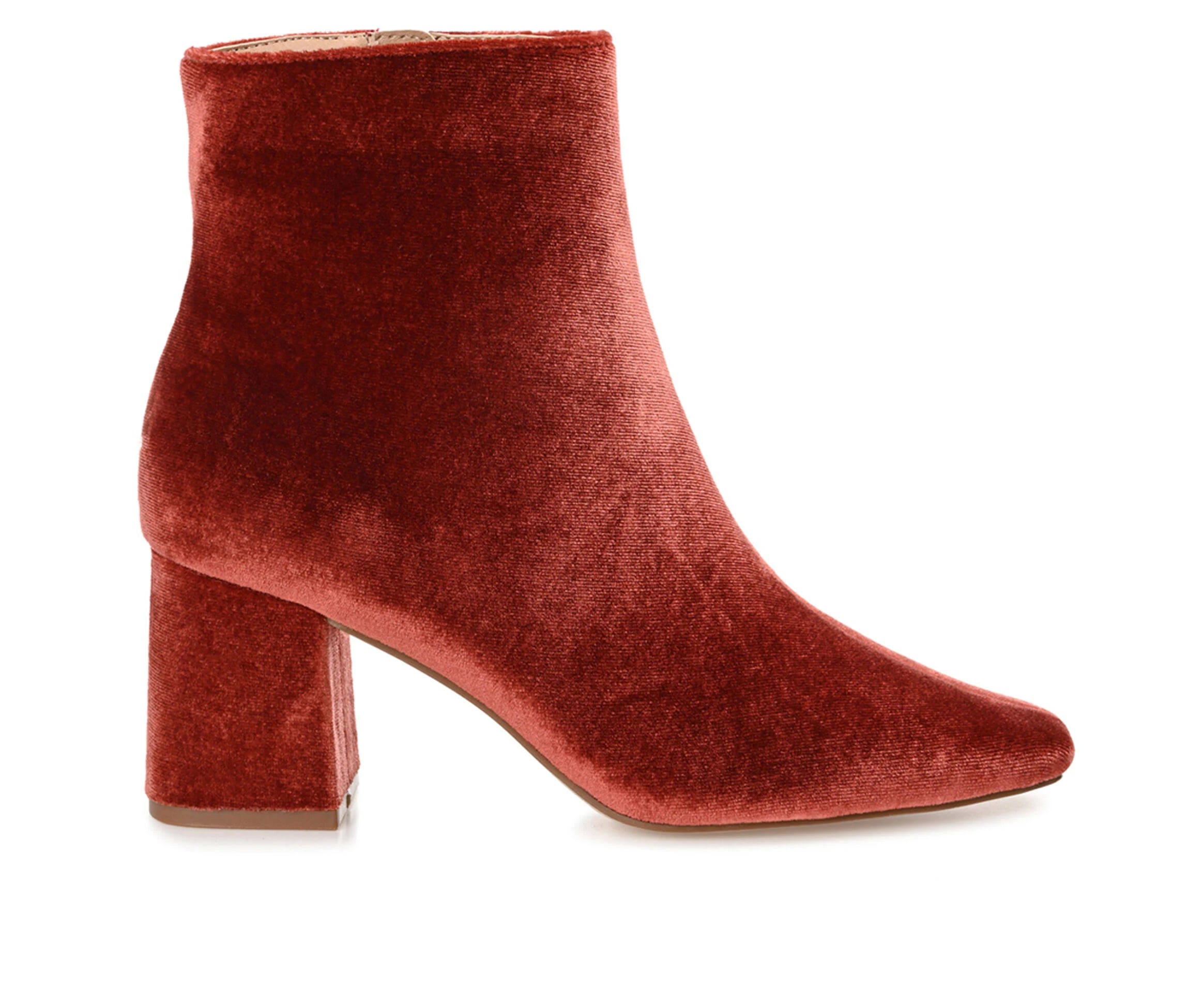 Velvet Wide Width Hazara Booties with Inside Zipper and Comfortable Footbed | Image