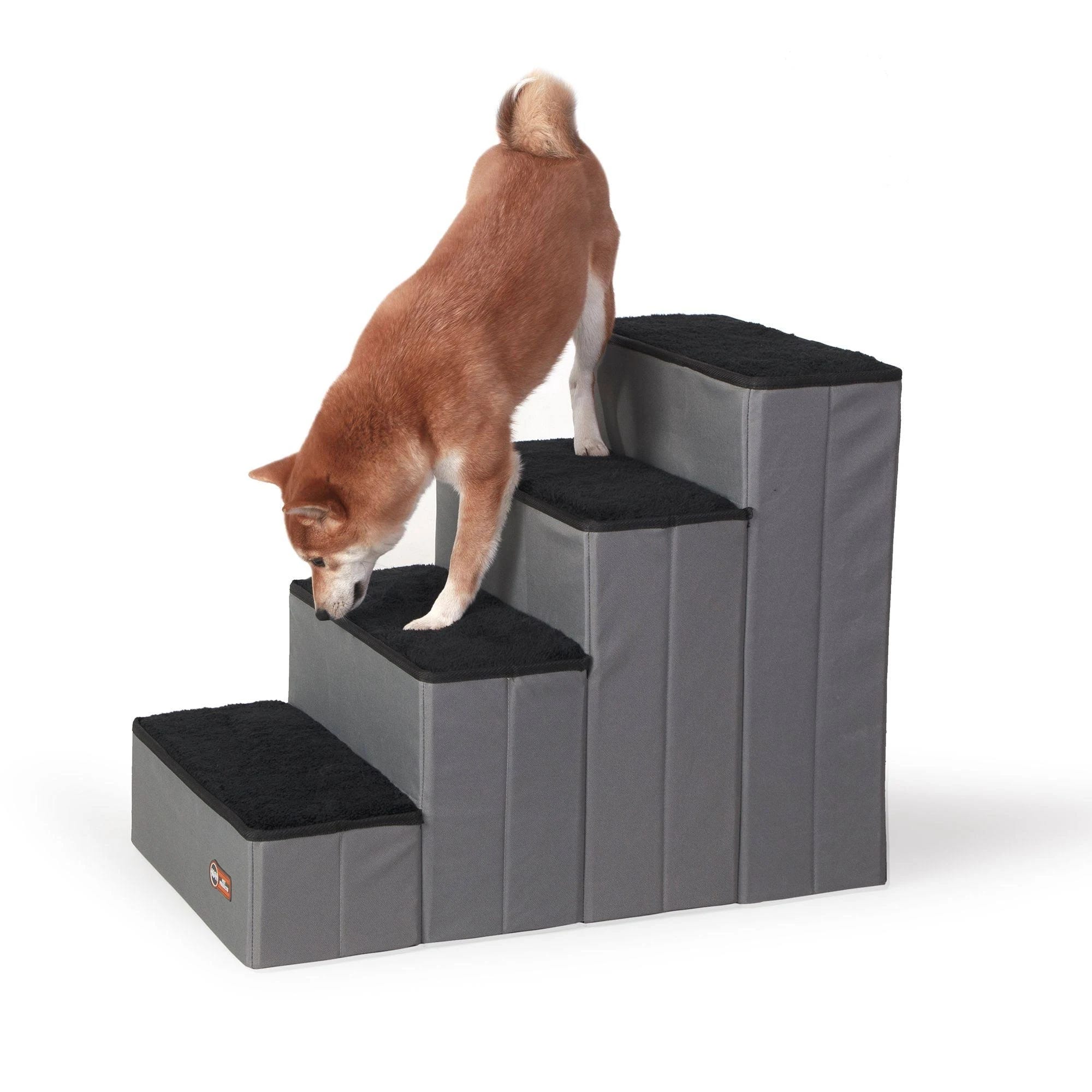 K&H Gray/Black Pet Stair Storage Steps for Pets | Image