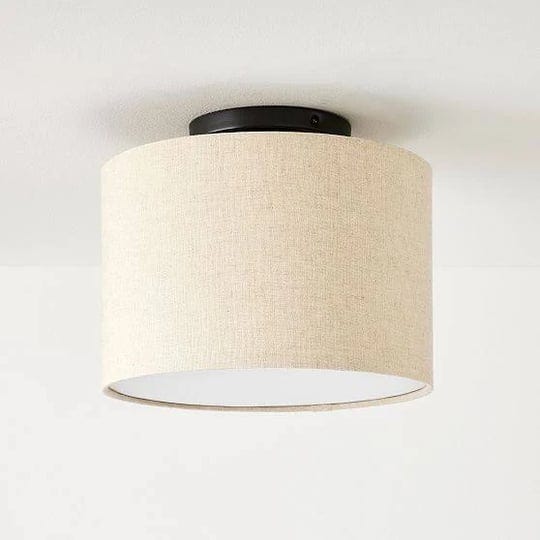 drum-shade-flush-mount-antique-brass-white-linen-16-west-elm-1