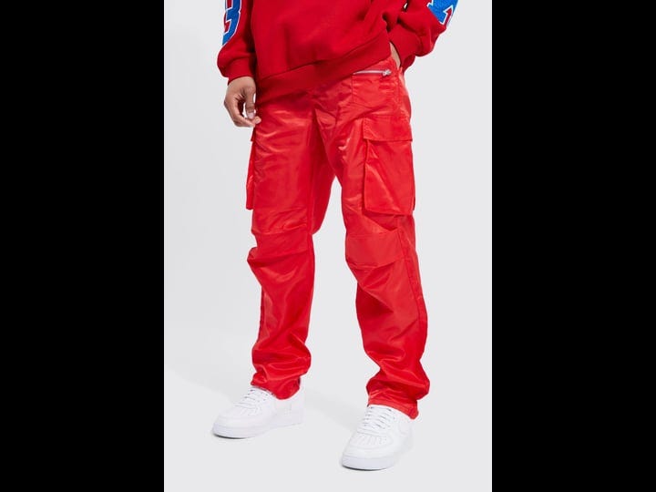 boohooman-elastic-waist-straight-leg-zip-cargo-pants-red-size-xs-1