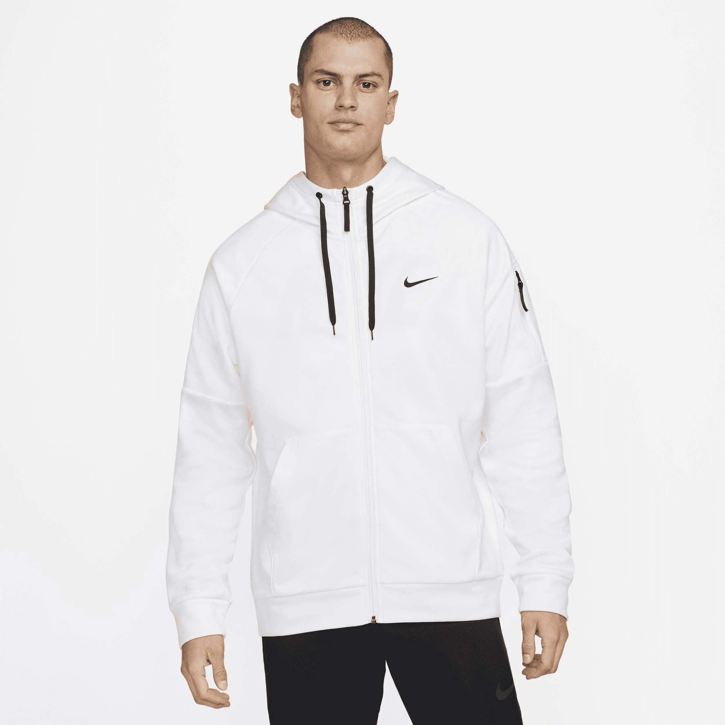 High-Performance White Nike Therma-FIT Hoodie | Image