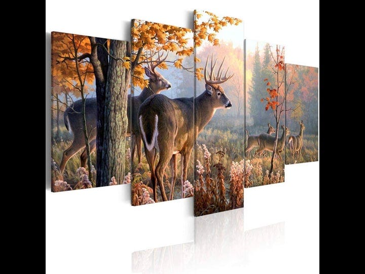 arthome520-vintage-deer-canvas-rustic-wall-art-wildlife-canvas-print-landscape-painting-ready-to-han-1