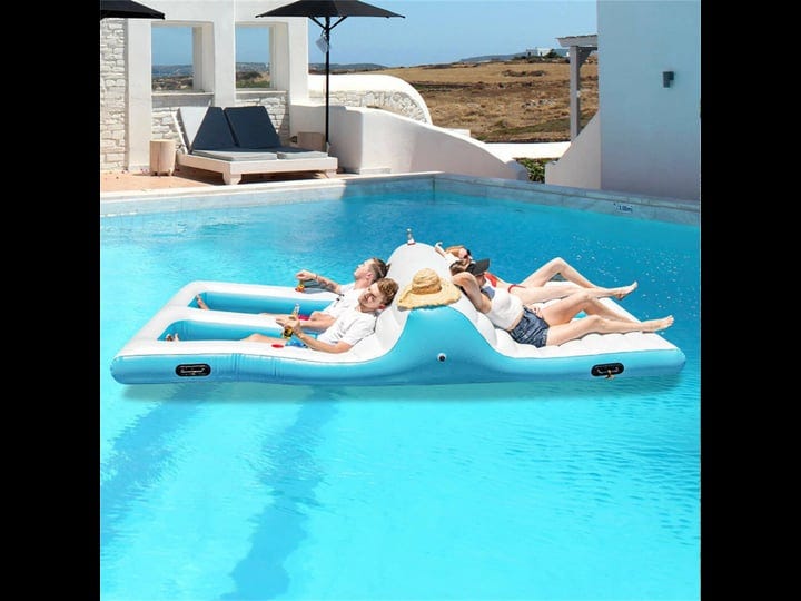 yjtonwin-floating-4-person-inflatable-lounge-raft-with-130w-electric-air-size-whiteblue-1