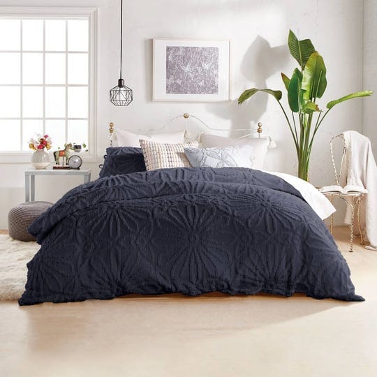 peri-home-chenille-medallion-comforter-set-full-queen-indigo-1