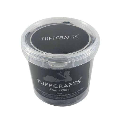 tuffcrafts-premium-foam-clay-300g-black-premiun-quality-high-density-lightweight-air-dries-within-25