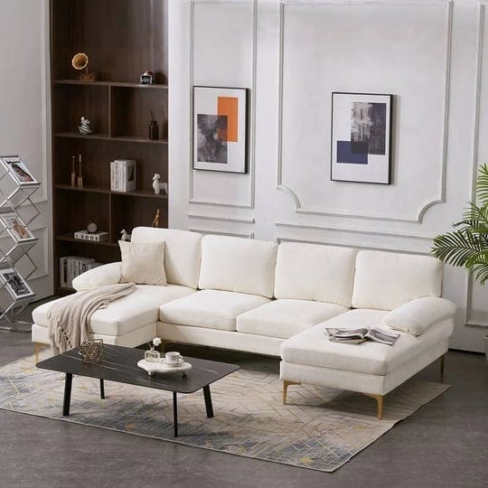u-shaped-4-seat-indoor-modular-sofa-off-white-chenille-1