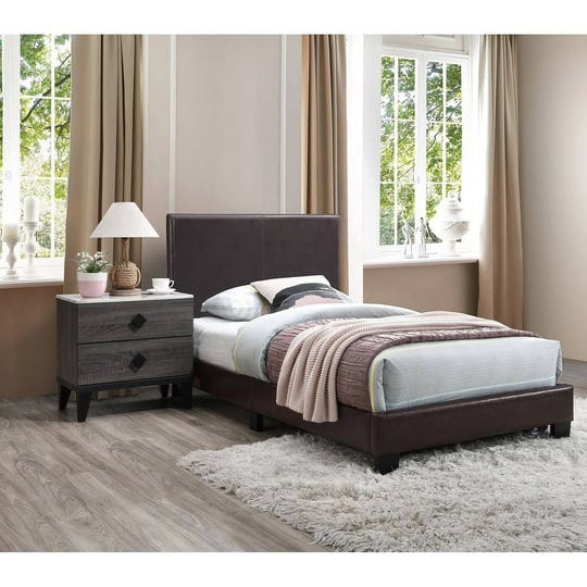 poundex-faux-leather-bed-in-brown-twin-1