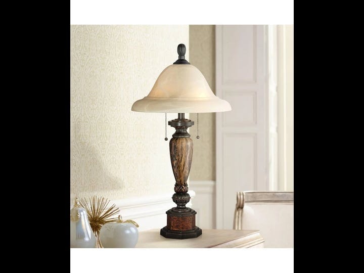 kathy-ireland-sonnett-traditional-table-lamp-28-tall-warm-bronze-faux-marble-alabaster-glass-shade-f-1