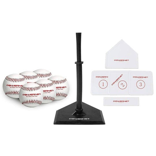 powernet-softball-t-ball-coaching-bundle-8-piece-tee-ball-set-6-soft-core-softballs-adjustable-tee-t-1