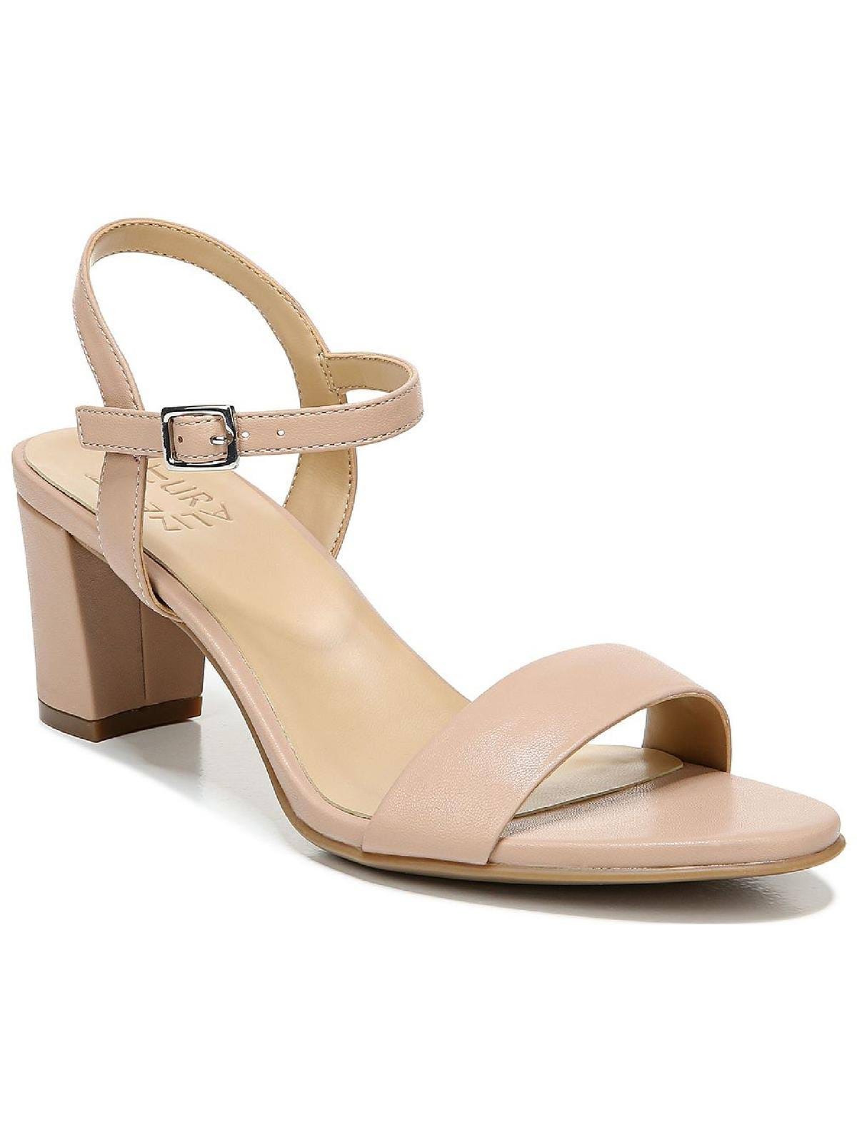 Barely Nude Faux Leather Ankle Strap Sandals for a Stylish and Comfortable Fit | Image