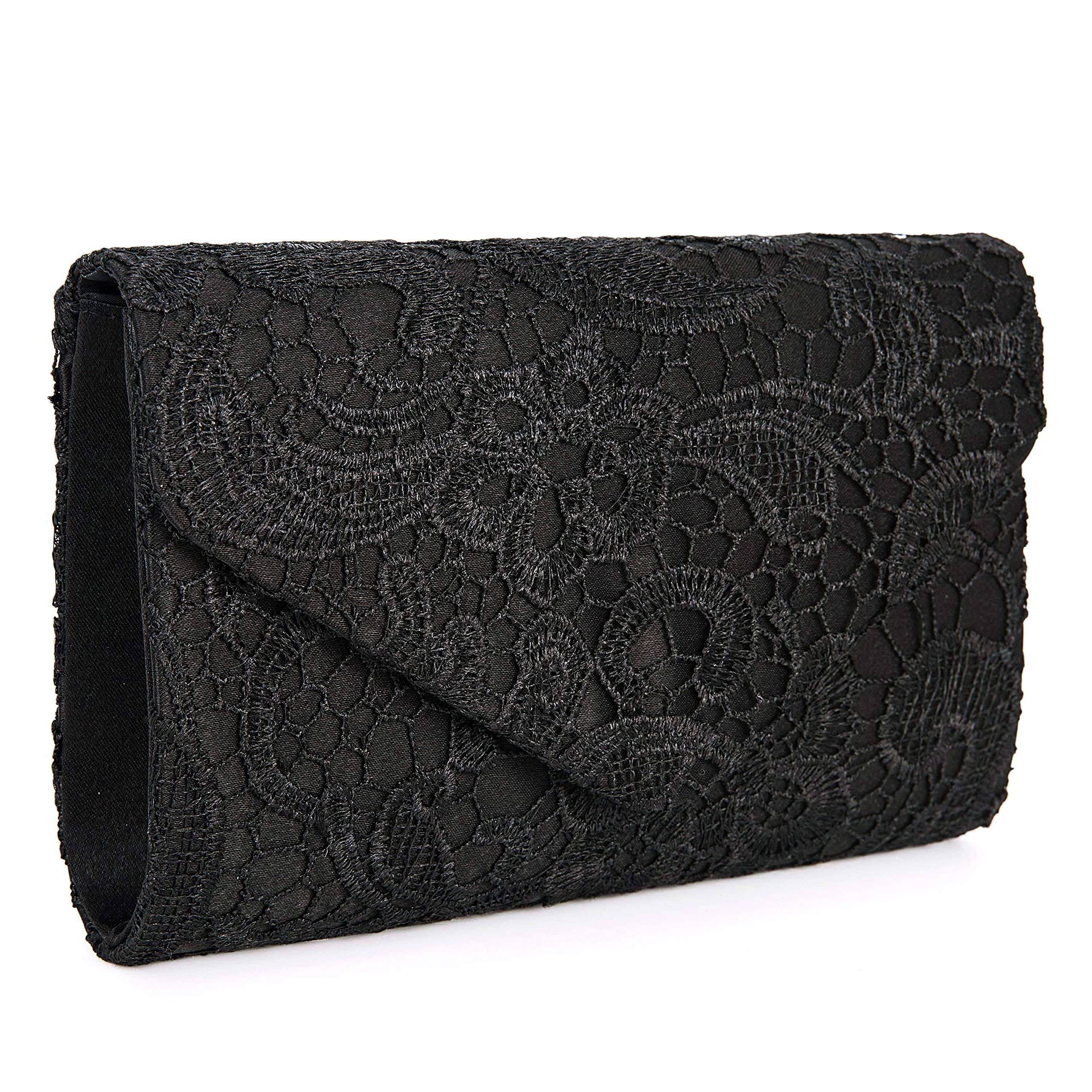 Chic Floral Lace Envelope Clutch for Night Outs and Special Occasions | Image