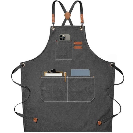 afun-chef-aprons-for-men-women-with-large-pockets-cotton-canvas-cross-back-heavy-duty-adjustable-wor-1