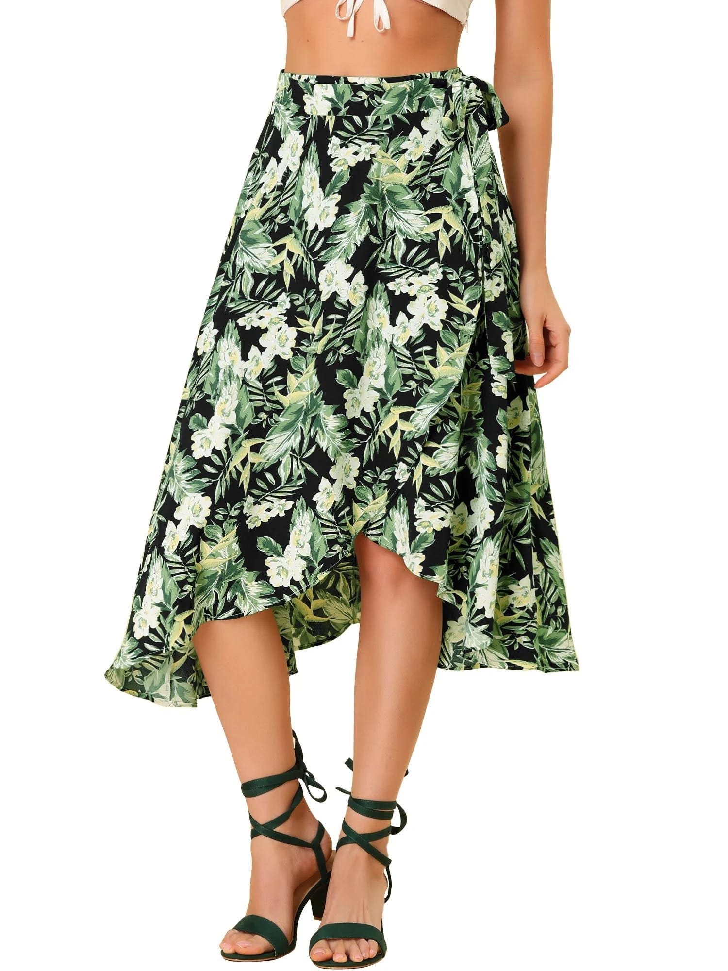 Chic Floral Wrap Island Skirt for Summer Vibes | Image