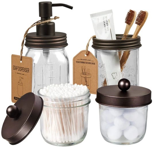 amolliar-mason-jar-bathroom-accessories-set4-pack-bronze-lotion-soap-dispenserqtip-holder-settoothbr-1
