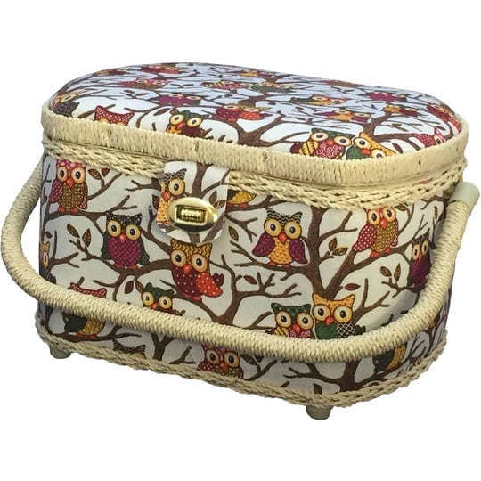 michley-owl-patterned-sewing-basket-with-41-piece-sewing-kit-1