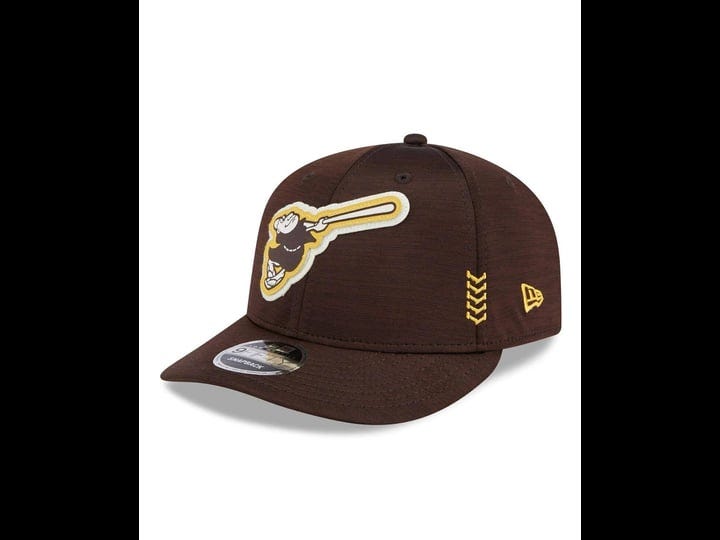 new-era-mens-brown-san-diego-padres-2024-clubhouse-low-profile-59fifty-snapback-hat-brown-1