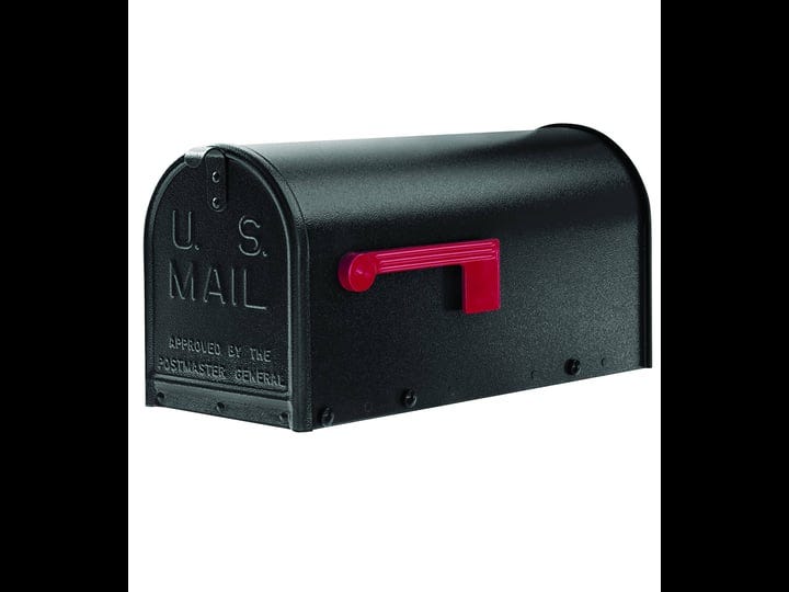 janzer-mailboxes-textured-black-residential-post-mount-mailbox-1