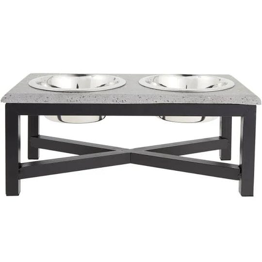 top-paw-grey-stone-with-metal-legs-elevated-double-diner-dog-bowls-petsmart-1