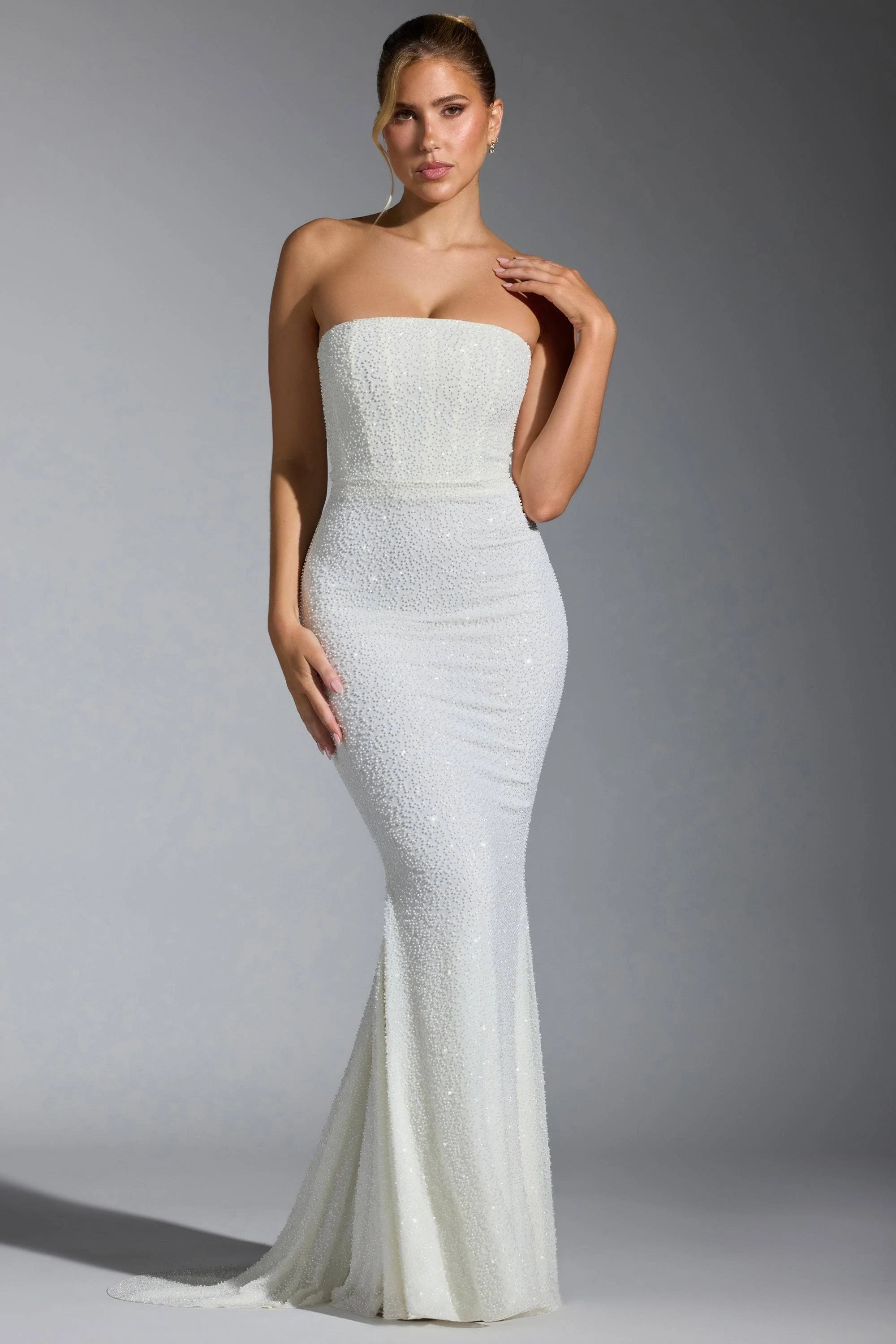 Elegant Embellished Corset Gown for Evening Events | Image