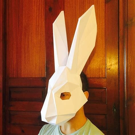 rabbit mask  paper  pattern mask