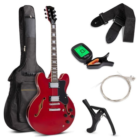 best-choice-products-all-inclusive-semi-hollow-body-electric-guitar-set-w-dual-humbucker-pickups-pic-1