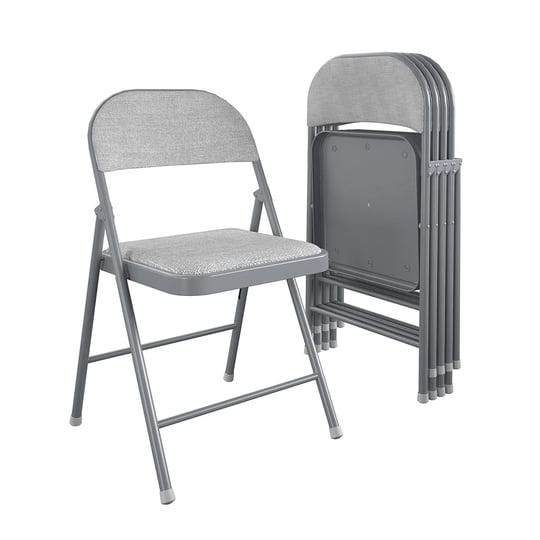cosco-smartfold-fabric-folding-chair-4-pack-gray-1