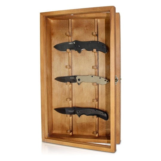 wooden-knife-display-case-with-lockable-clear-acrylic-cover-wall-knife-display-pocket-knife-display--1