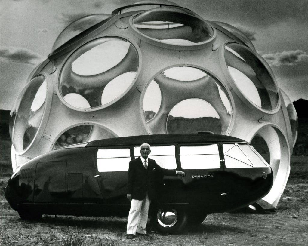 R Buckminster Fuller (1895-1983) Dymaxion car & dome