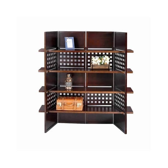 4-shelf-wooden-bookcase-room-divider-with-cutout-design-brown-1