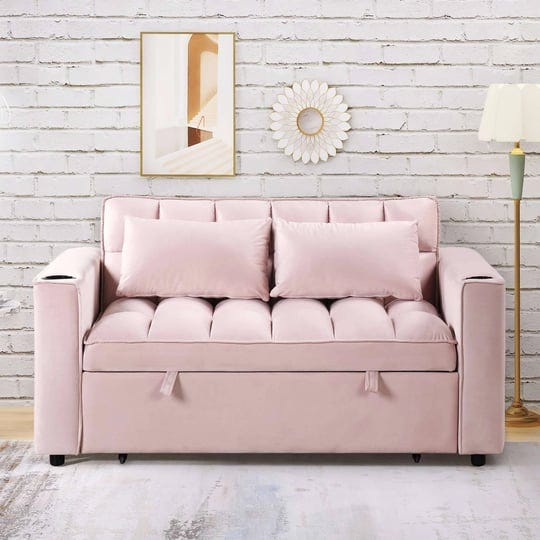 58-4-in-1-multi-functional-sofa-bed-with-cup-holder-and-usb-port-pink-1